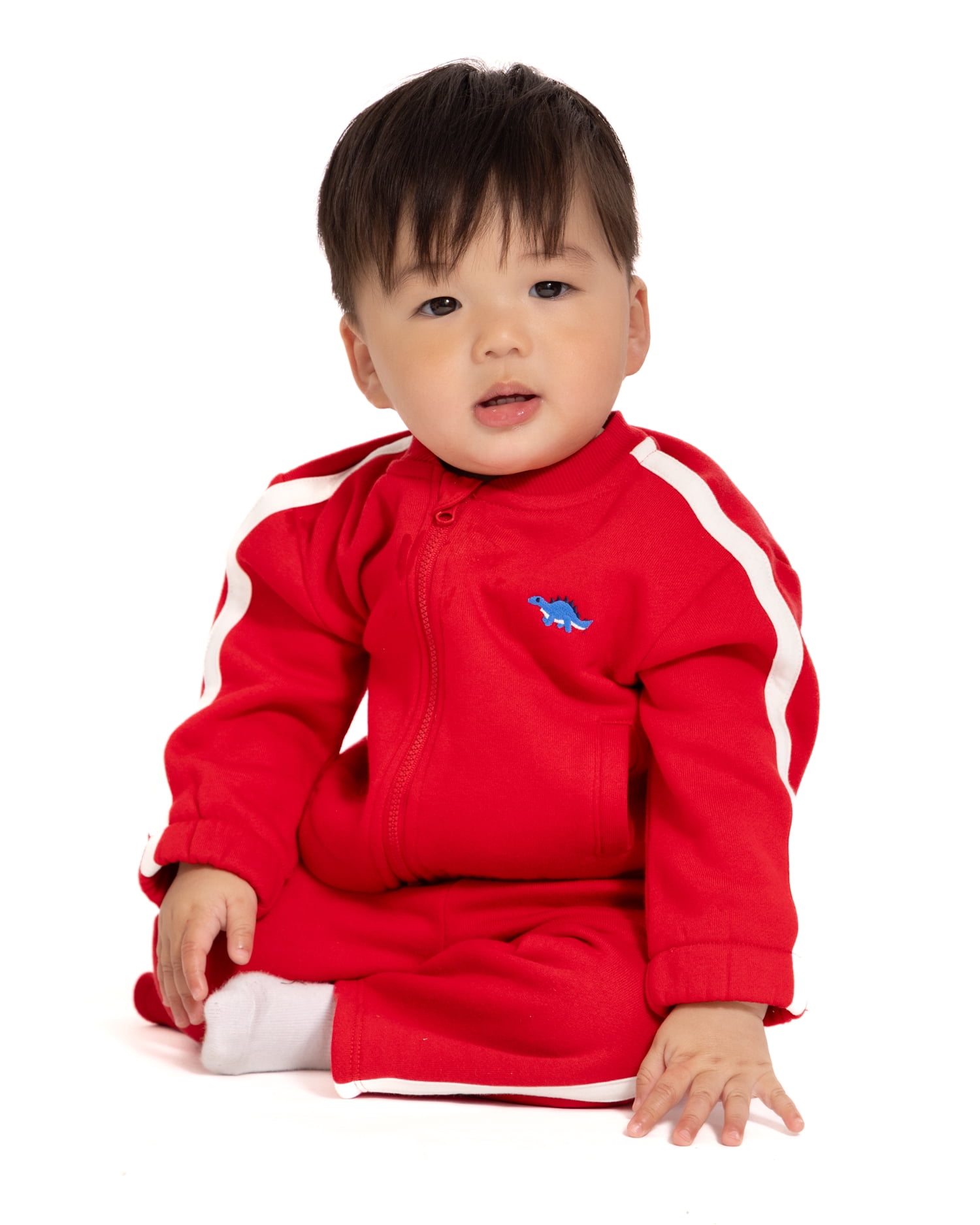 Wonder Nation Baby Boys Long Sleeve Full-Zip Tracksuit, 2 Piece, Sizes 0/3M-24M