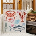 thumbnail image 4 of Sea Animal Stencil 11.8x11.8 inch Fish/Shrimp/Crab/Octopus/Conch/Shells Drawing Stencil Sea Creatures Stencil for Painting on Wood Tile Paper Fabric Floor Wall, 4 of 9
