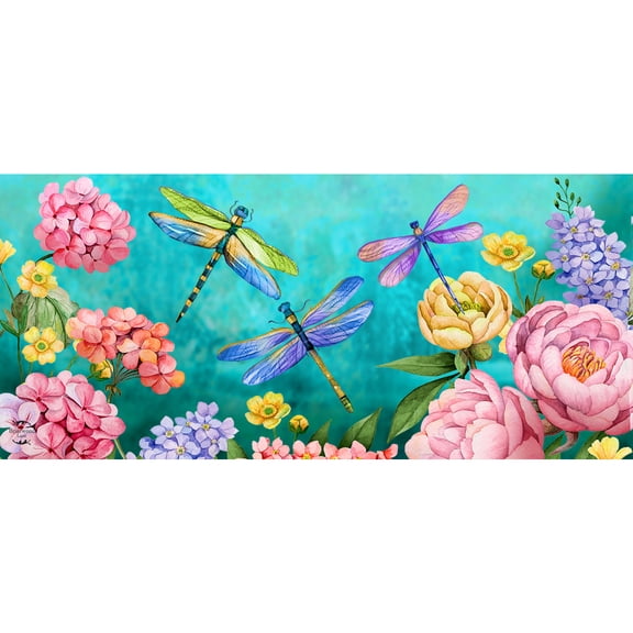 Briarwood Lane Dragonfly Garden Mini Mat 22x10 Indoor Outdoor Doormat