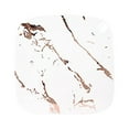thumbnail image 2 of Balsa Circle 10 White Rose Gold Metallic Marble Square Disposable Salad Dinner Plastic Plates Party Events Tableware, 2 of 8
