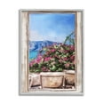 thumbnail image 5 of Stupell Industries Through Window View Seaside Flower Garden Scene Painting Gray Framed Art Print Wall Art, Design by Ziwei Li, 5 of 5