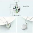 thumbnail image 2 of Hummingbird Urn Cremation Jewelry Abalone Shell Heart Urn Ashes Necklace for Women Men Memorial Keepsake Necklace of Loved One, 2 of 7