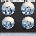 thumbnail image 4 of Electric Stove Burner Covers, Set of 4,White Round Cover for Gas Stovetop,8 and 10 Inch,South Pole Penguin Hold Hand Stand On Ice, 4 of 5