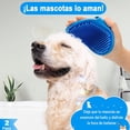 thumbnail image 3 of Wolfi Set 3 Cepillos Baño Mascotas Perro Gato Masajeador Champú Mango Anillo Ajustable, 3 of 6