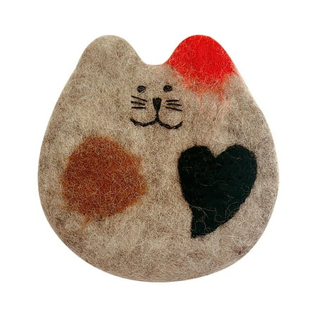 

Cartoon Animal Wool Tea Handmade Cute Anti Scald Water Cup Mat Pad Placemat For Table Kitchen Decoration for Small Spaces dining table runner and placemat set kitchen countertop placemat
