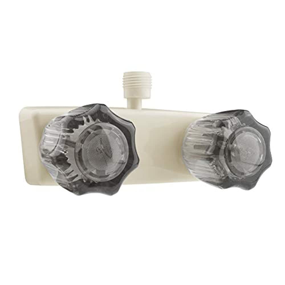 DF-SA100S-BQ and Shower Head and Hose Kit DF-SA130-BQ Bisque Parchment Dura Faucet RV Shower Faucet Valve Diverter Bundle 