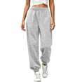 thumbnail image 2 of Jovrlynd Womens Sweatpants Elastic High Waisted Baggy Pull On Joggers Casual Workout Athletic Pants, S-3XL, 2 of 9