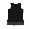 thumbnail image 2 of Alfani Womens Geo-Print Overlay Tank Top, Black, X-Small, 2 of 2