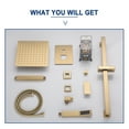 thumbnail image 2 of Boyel Living 10 inches Rain Shower System Ceiling Mount Dual Shower Heads with Adjustable Handheld Shower Brushed Gold, 2 of 10