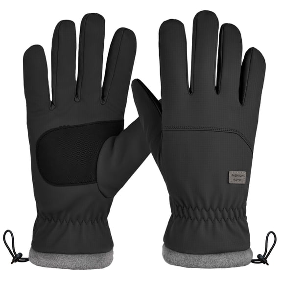 REDESS Unisex Winter Waterproof Black Gloves for Men and Women for Ski Driving Running Cycling Cold Weather