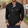 thumbnail image 2 of Men's Long Sleeve Button Down Casual Comfortable Relaxed Fit T-Shirt for Daily Home Outdoor Hiking Wear In Spring Summer Fall Seasons, 2 of 7