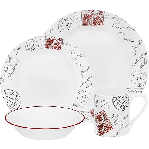 Corelle Impressions Sincerely Yours 32Piece Dinnerware Value Bundle