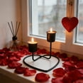 thumbnail image 5 of Display Candelabra Wrought Iron Candlestick Metal Heart Shaped Candle Holder Stand Decor for Romantic Dinner Wedding Birthday Party Decoration Candle Holders (Black), 5 of 6