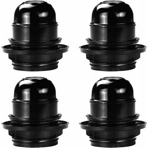 Jinsinto 4 PCS E27 Lamp Socket 250V Electricity E27 Plastic Lamp Holder E27 Bulb Socket Vintage Light Fixture Lighting for Cafe, Restaurant, Kitchen