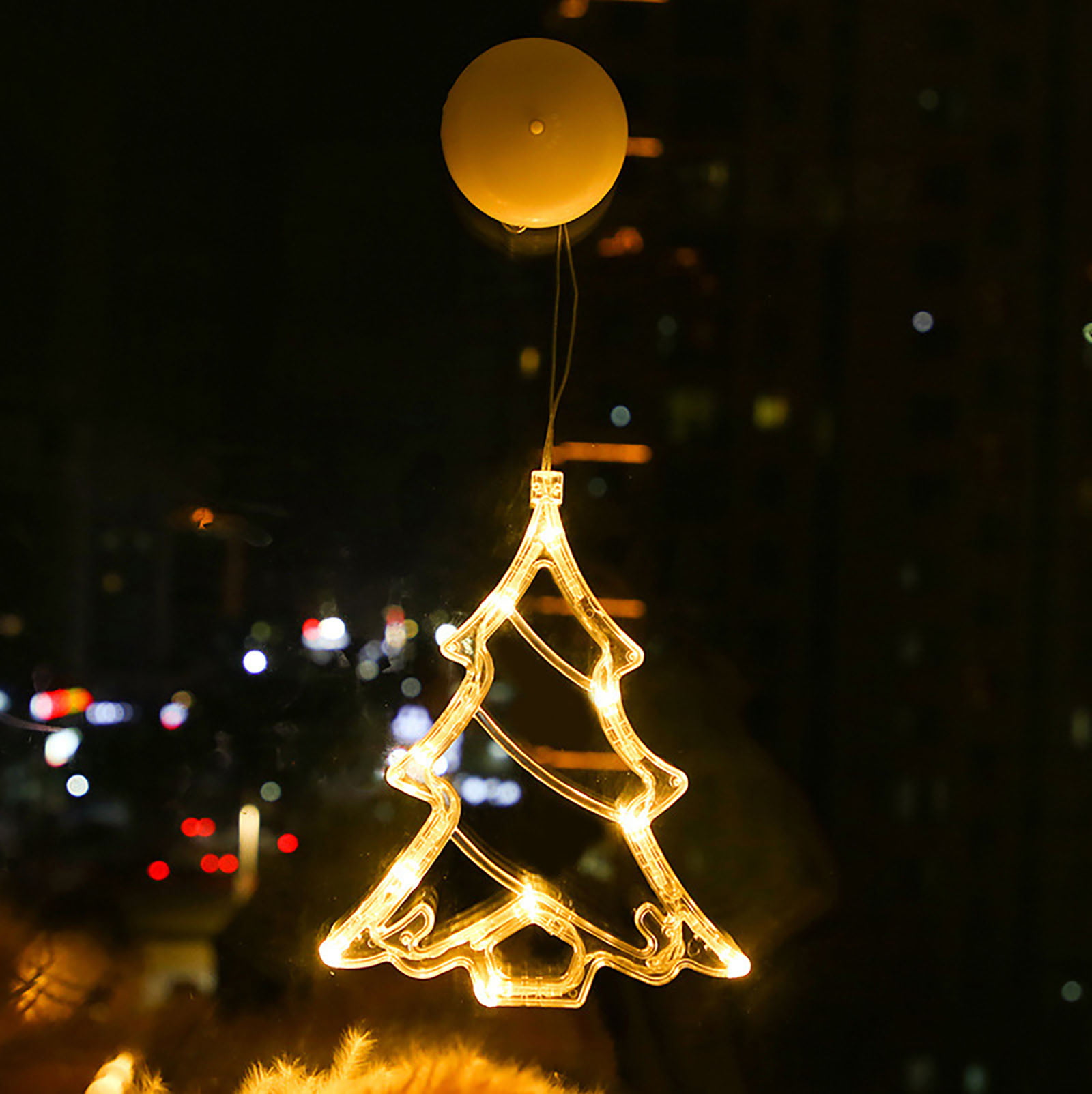 Details about   LED String Light Hanging Window Lamp Decor with Sucker Hook Party Christmas Tree 