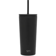Simple Modern 20 fl oz Stainless Steel Classic Tumbler with Lid and Straw| Midnight Black
