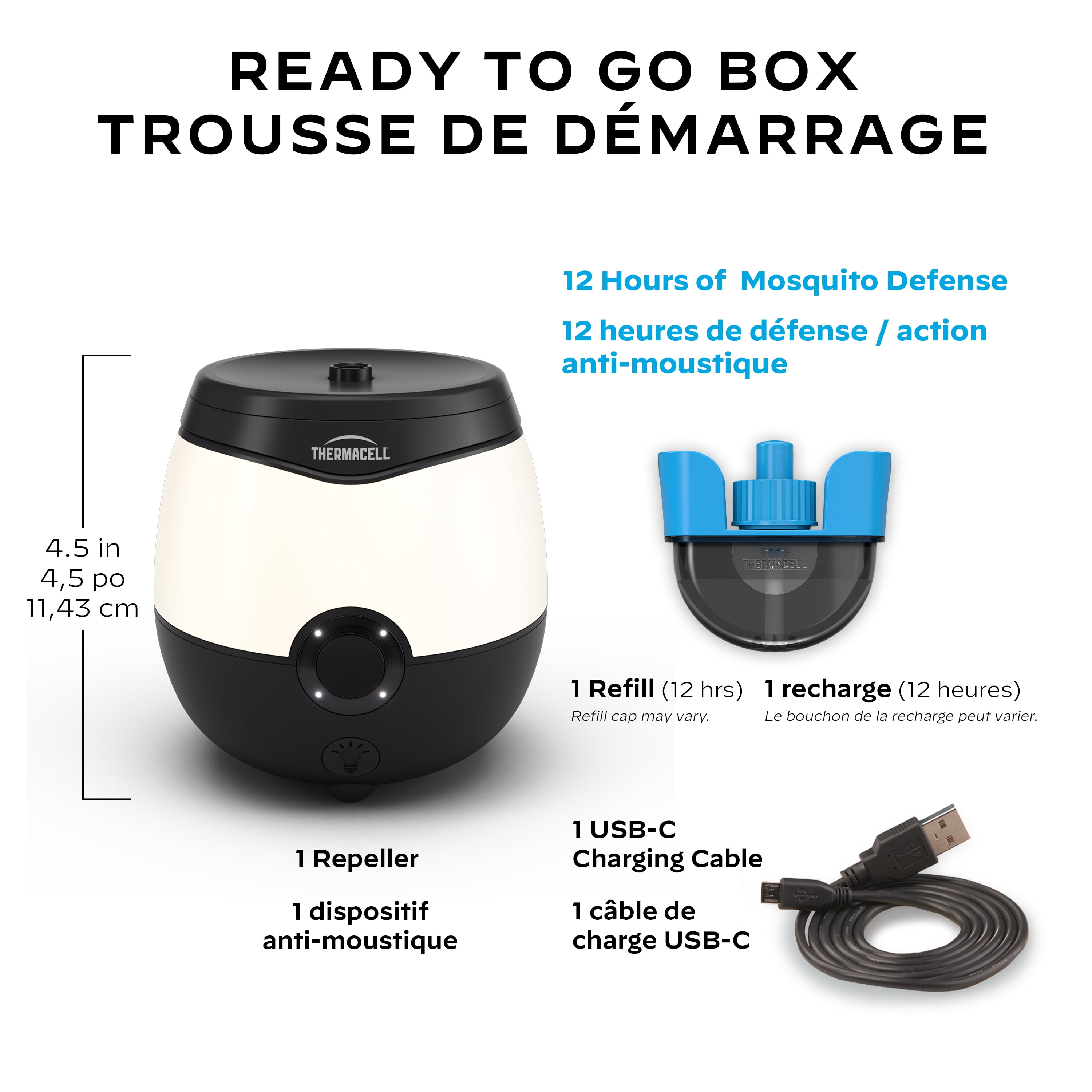 Dispositif anti-moustique rechargeable EL55 + Lampe luminescente