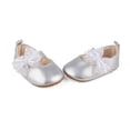 thumbnail image 6 of hengsof Infant Girls Soft Sole First Walking Shoes with Adorable Bow, Breathable Non Slip Crib Shoes for Babies 0-12 Months, Spring Fall Baby Girl Princess Shoes, 6 of 8