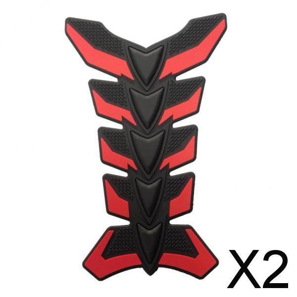 2 pegatinas protectoras de goma 3D para tanque de combustible de motocicleta, pegatinas universales 2 piezas