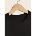 thumbnail image 3 of Camiseta para niño con estampado de letras divertidas "Todavía vivo con mis padres": algodón, informal, cómoda, cuello redondo, manga corta y fácil de cuidar., 3 of 6