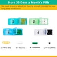 thumbnail image 3 of Monthly Pill Organizer 2 Times a Day, one Month Pill Box AM PM, 30 Day Pill Case Small Compartments to Hold Vitamin and Travel Medicine Organizer, 31 Day Pill Organizer, 4 Week Pill Cases, 3 of 7