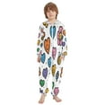 thumbnail image 3 of Vzayyk 4T-14Y Size Aviliable Cozy One-Piece Footless Sleeper Pajama Hearts Flowers Icons, 3 of 8