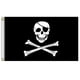 thumbnail image 3 of Banderines piratas de esqueleto con bandera Jolly Roger para fiesta de Halloween, fiesta pirata, 3 of 8
