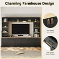thumbnail image 3 of 4-Piece Entertainment Center Wall Unit, Modern Large TV Stand with 6 Drawers and 4 Doors Pantry Cabinet, Media Console with Bookshelves for TVs Up to 75", Black, 3 of 9