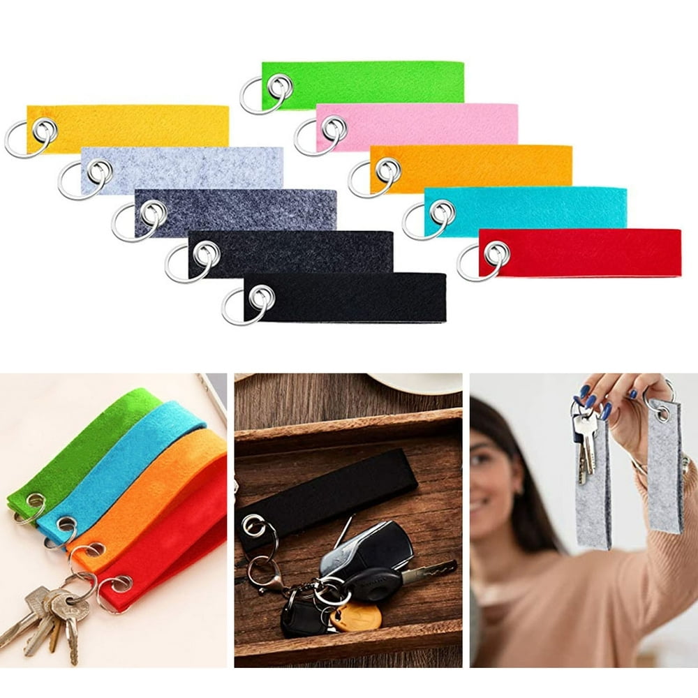 Felt key rings to make best sale