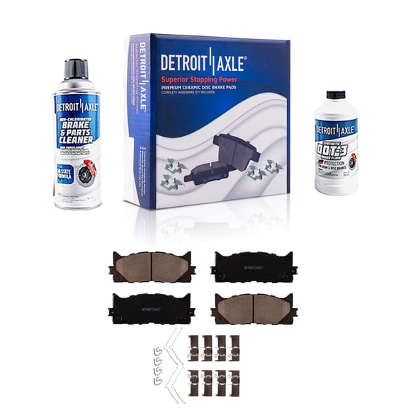 Detroit Axle - Front Brake Pads for 2008-2018 Toyota Avalon 2007-2017 Camry 2013-2018 Lexus ES300h 2007-2018 ES350 Ceramic Brake Pads 2014 2015 2016