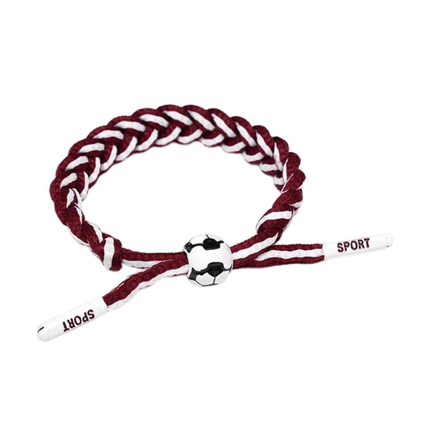 Pulsera de cuerda trenzada, brazalete de fútbol, pulseras de fútbol 15cm-21cm