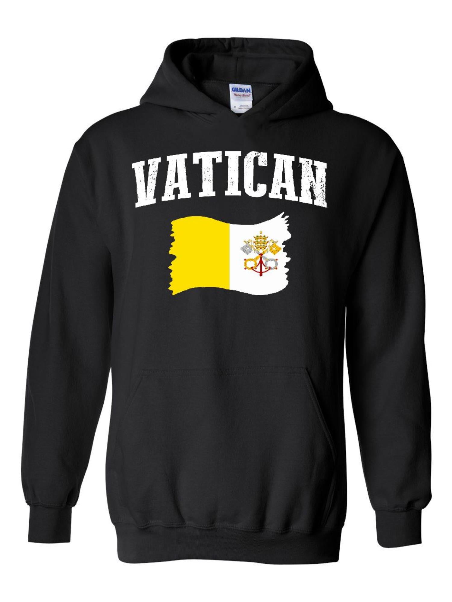 Mens Hoodies Vatican Flag Map Fashion Pullover Hooded Print Sweatshirt Jackets