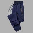 thumbnail image 5 of zaveiop Warm Fleece Joggers Pants Workout Track Sherpa Lined Sweatpants (Blue, XXXXL), 5 of 5
