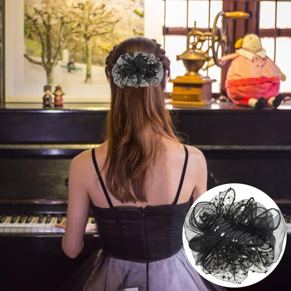 SEWCHICS Large Black Claw Clip for Thick Hair Sophisticated Hair Clamp for Elegant Hairstyles