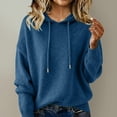 thumbnail image 3 of Women's Breathable Soft Hooded Sweater Long Sleeve Comfortable For Activity, 3 of 7