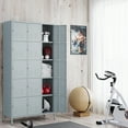 thumbnail image 2 of AUHUP Metal Locker for Employees with lock, Industrial Steel Storage Locker for School Gym Home Office Staff, Gray-15 Doors Metal Storage Cabinet, 2 of 10