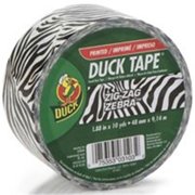 Duck Brand 280110 Printed Duct Tape, Zig-Zag Zebra, 1.88 Inches x 10 Yards, Single Roll