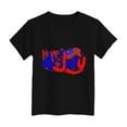 thumbnail image 4 of Gubotare Girls July 4th Shirts Baby Girls' and Toddler Short Sleeve Everyday T Shirts (Black,Size 5-6 Years), 4 of 4