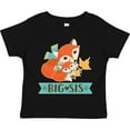 thumbnail image 3 of Inktastic Big Sis Woodland Fox Sister Girls Toddler T-Shirt, 3 of 5