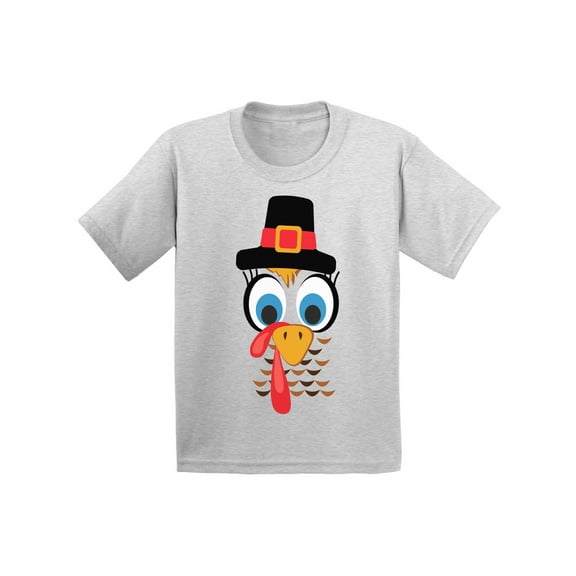 Awkward Styles Thanksgiving T-Shirt Turkey Face Baby Shirt