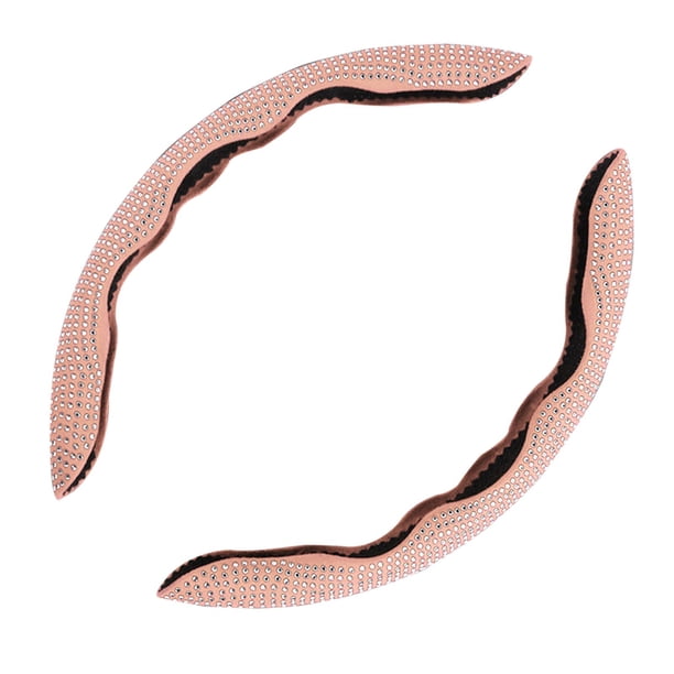 2 fundas para volante, antideslizantes, decorativas, transpirables, funda protectora para volante para camiones de 38 cm de diámetro, vehículos para hombres y mujeres Rosa y blanco Sunnimix Cubierta para el volante