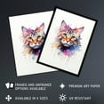 thumbnail image 2 of Tabby Cat Lovers Gift Watercolour Pet Portrait Painting Artwork Unframed Wall Art Print Poster Home Decor Premium, 2 of 5