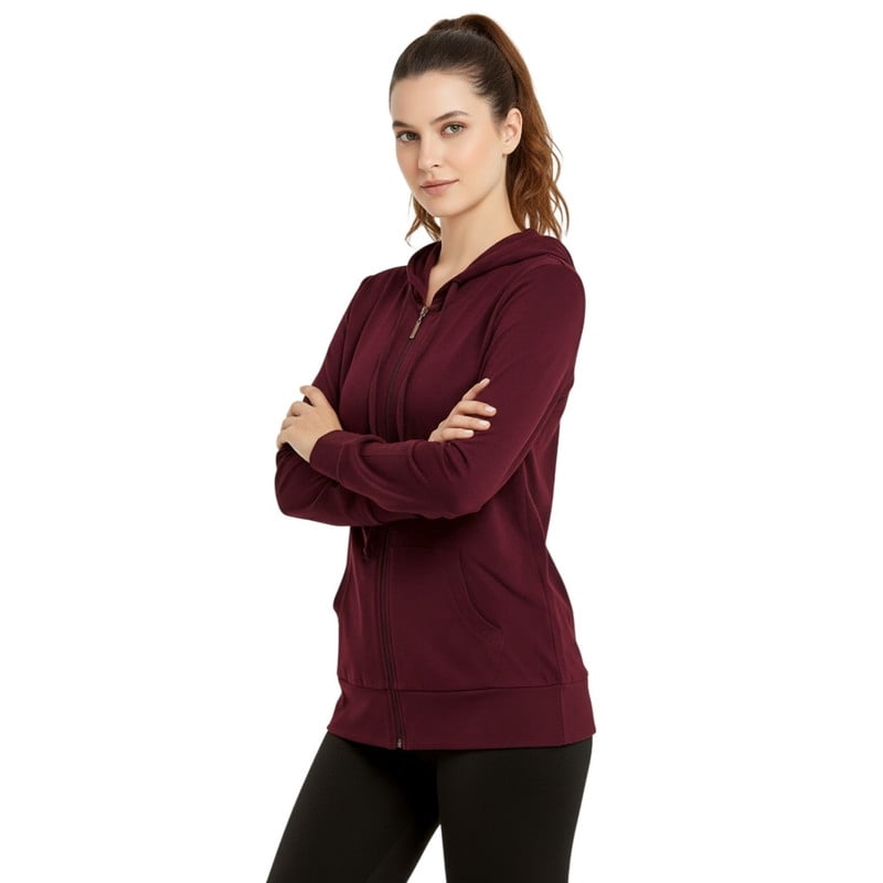Women’s Lightweight Cotton Hoodie with Packets S-3XL Full Zip Cotton Blend Drawstring Zipper Hooded Sweatshirt Jacket Regular & Plus Size Casual Womenswear Activewear