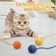 thumbnail image 2 of Pelota de sisal colorida para gatos, juguete interactivo para interiores, pelota para morder, arañar y perseguir, pelota de sisal con sonido para mascotas., 2 of 4