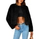 thumbnail image 1 of Abrigo PRETTYGARDEN 2025 Chaqueta Cropped de Piel Sintética Negra XXL, 1 of 8