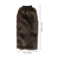 thumbnail image 2 of OQRKI 40cm Faux Fur Leg Warmer Plush Fashion Long Leg Warmer Boot Cuffs Cover for Women Girls (Brown), 2 of 7