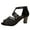 Black, variant on BADHUD Women's Open Toe Strappy Rhinestone Dress Sandal Low Heel Wedding Shoes White Glitter - adorable, comfortable