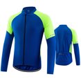 thumbnail image 3 of Men's Basic Riding Jerseys Full Zipper Long Sleeves Bike Shirt with Reflective Strips Lightweight Breathable Biking Jersey for Men, 3 of 9