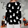 thumbnail image 4 of Satingcolo Halloween Shirts Women Long Sleeve Crewneck Casual Dressy Tops Funny Graphic Halloween Costumes Fall Fashion Outfits Black M, 4 of 4