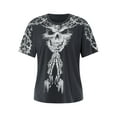 thumbnail image 1 of Diconna Hauts d'Été Décontractés Gothiques pour Femmes Manches Courtes Col Rond Motif Vintage T-shirt Ample, 1 of 9